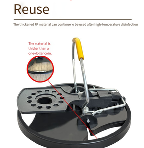 กับดักหนูอัตโนมัติแบบกลมพร้อมแป้นเหยียบไวต่อการสัมผัส ใช้ซ้ำได้ ทำจากพลาสติก สำหรับใช้ในบ้านและฟาร์มกลางแจ้ง - Product Image 3