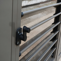 Fenêtres à persiennes modernes en aluminium personnalisées, système de ventilation à lamelles réglables en aluminium pour projets de villas