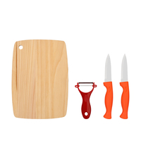 Meilleure nouvelle mode ensemble de couteaux de cuisine 4 pièces popularité planche à découper en bois avec éplucheur couteau d'office nouveauté dans les accessoires de cuisine