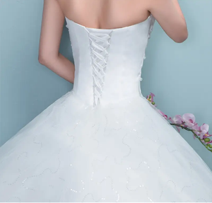 Bon marché Nouvelles robes <span class=keywords><strong>de</strong></span> mariée ivoire hors épaule avec <span class=keywords><strong>longue</strong></span> queue - Product Image 4