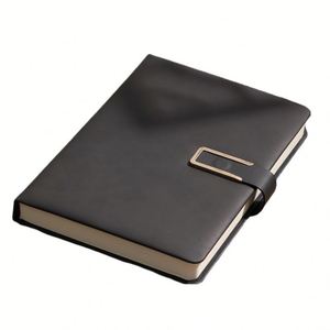 Carnet de notes de luxe en cuir PU vert avec boucle métallique, journal professionnel à couverture rigide pour le bureau, bloc-notes personnalisé avec logo - Product Image 3