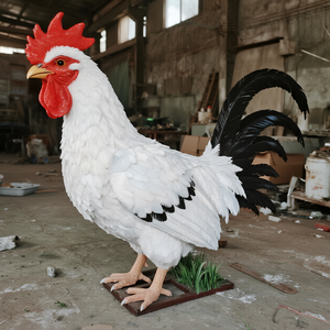 Ukuran hidup realistis buatan tangan Resin animatronik ayam jantan dalam ruangan hewan Pertanian Model dekoratif untuk sekolah taman kanak-kanak untuk dijual - Product Image 1