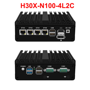 N150 N100 Firewall Mini PC 4x2,5G Lan Home Office Router VPN Server Pfsense J4125 Mini computadora industrial sin ventilador 2xRs232 4G - Product Image 1