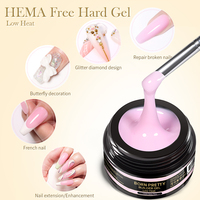 BORN PRETTY PRO 30ml Gel d'extension d'ongles transparent non toxique à séchage rapide, faible chaleur, construction rapide, sans HEMA, gel dur pour salon