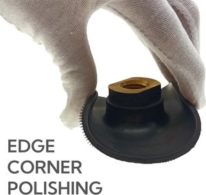 4 Zoll Flexibles Gummi-Schleifpad mit Klettverschluss Polierpads Körnung 100 für Beton Granit Autokarosserien Polieren Schleifen Schleifmaschine - Product Image 6