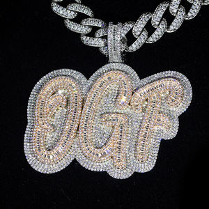 KIBO Coutom hombres Hip Pop joyería personalizada colgante laboratorio crecido diamante lujo <span class=keywords><strong>OGF</strong></span> letra Hip HopPendant - Product Image 5