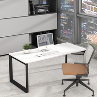 Bureau de direction moderne - Poste de travail modulaire extensible en 2 parties avec structure métallique, fabriqué en Chine, mobilier de bureau élégant