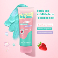 Groothandel Veganistisch Whitening Exfoliërende Suiker Vochtinbrengende Bessen Bananenmelk Fruit Ijs Body Scrub