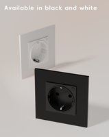 XZJ EU Akıllı WIFI Prizler Elektrik Prizleri AÇMA/KAPAMA Tuya Uzaktan Kumandalı Temperli Cam Panel Duvar Prizleri