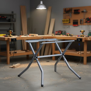 Support de scie à table pliable portable, capacité de 350 lb, construction métallique pour usage en atelier - Product Image 2
