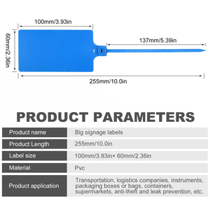 ป้ายผนึกทำจากพลาสติกแท็กกระเป๋าป้ายติดกระเป๋าเดินทางแบบกำหนดได้เองป้ายกำกับการขนส่งแบบปลอดภัยใช้ผูกโลโก้ขนาดใหญ่ได้ - Product Image 4