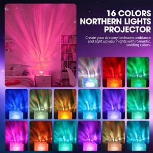 Home Decor 16 Colors Lighting Aurora Projector Mood Lighting Wall Ceiling Projector Lamp Rotating Northern <b>Lights</b> for <b>Bedroom</b> - Product Image 2