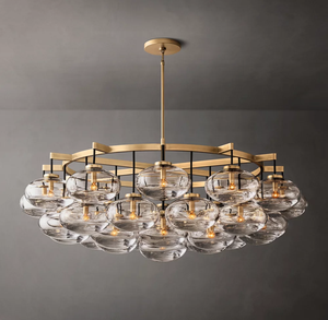 Customization Nordic Style Brass Chandelier <strong>Light</strong> Round Pendant Ceiling <strong>Light</strong> <strong>Fixture</strong> for Dining or Living Room - Product Image 1