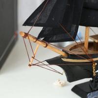 RTS Décoration intérieure méditerranéenne Vente en gros Artisanat en bois fantaisie Bateau à voile pirate