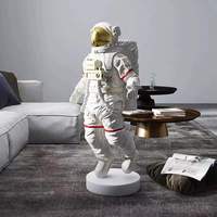 Mobilier de luxe pour salon, résine, décoration d'intérieur, statue d'astronaute en fibre de verre taille réelle