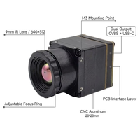 Module d'imagerie thermique pour drones FPV prêt à l'emploi avec double interface CVBS et USB-C disponible en résolution 256/384/640