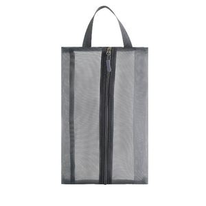 Portable Handheld Travel Shoe Organizer <b>Bag</b> Durable Nylon <b>Zipper</b> Visible Breathable Mesh <b>Storage</b> Dust Proof Shoe <b>Storage</b> <b>Bag</b> - Product Image 5