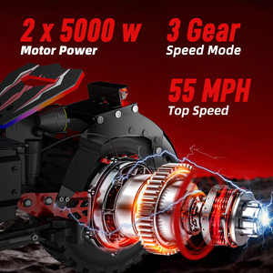 New Arrival 55 MPH Eu 60V Off Road 75KM/H Fast Dual Motor Adult Scooter 10000W - Product Image 3