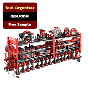 Giá đỡ dụng cụ điện siêu lớn gắn tường, giá đỡ dụng cụ không dây siêu bền 4 tầng, hệ thống tổ chức đồ dùng cho nhà để xe/xưởng - Product Image 1