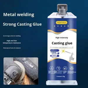 Pegamento de soldadura epoxi de doble componente resistente a altas temperaturas genuino embalaje de reparación de tanque de aceite de radiador de Metal de hierro fundido fuerte - Product Image 1