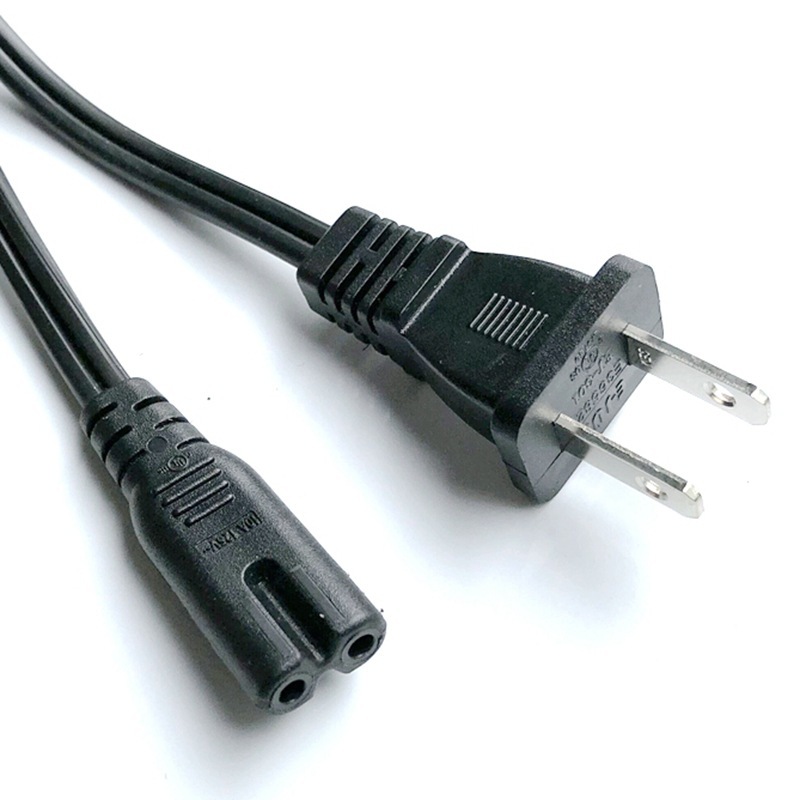 UL listed нас прямо 2Pin зубец розетка для подключения к IEC-C7 к американскому AC Рисунок 8 шнур питания 10ft