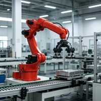 Robot de soudage et de découpe laser 6 axes certifié CE, 12 kg, 1463 mm ±0,05 mm, réducteur harmonique OEM pour cellule de traitement laser