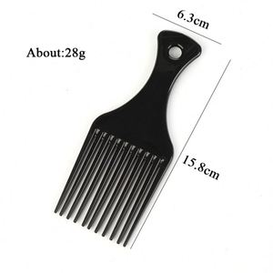 Peigne à cheveux en plastique personnalisé avec logo, peigne afro, peigne pour hommes noirs, peigne à dents larges pour coiffure huilée - Product Image 2