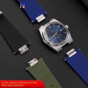 Nouveau <span class=keywords><strong>bracelet</strong></span> de <span class=keywords><strong>montre</strong></span> en caoutchouc de <span class=keywords><strong>silicone</strong></span> à goupille à dégagement rapide en métal pour <span class=keywords><strong>montre</strong></span> Tisso Prx 35mm 40mm avec fermoir à déploiement de luxe bracelets de <span class=keywords><strong>montre</strong></span> - Product Image 5