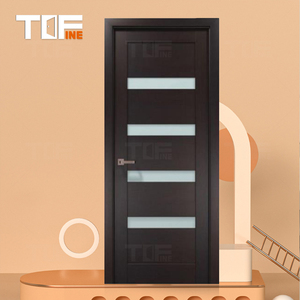 Wooden <strong>Entrance</strong> Modern Style Pivot Steel <strong>Door</strong> Alu Security Exterior Mahogany Wood <strong>Door</strong> with <strong>Double</strong> <strong>Glazed</strong> Glass - Product Image 4