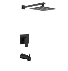 Système <span class=keywords><strong>de</strong></span> <span class=keywords><strong>douche</strong></span> encastré en laiton noir mat <span class=keywords><strong>de</strong></span> qualité supérieure, <span class=keywords><strong>douche</strong></span> pluie haute pression <span class=keywords><strong>de</strong></span> 12 pouces, robinet <span class=keywords><strong>de</strong></span> baignoire 3 voies pour <span class=keywords><strong>salle</strong></span> <span class=keywords><strong>de</strong></span> <span class=keywords><strong>bain</strong></span> moderne - Product Image 2