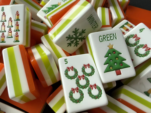 Tessere Mahjong Natalizie Americane in Acrilico a 4 Strati, 160 Pezzi, con Incisioni di Babbo Natale e Pupazzo di Neve, Produttore a Catena Completa - Product Image 3