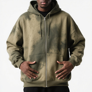 Meilleure vente de sweat à capuche Streetwear pour homme sweat à capuche personnalisé lavé à l'acide automne saison - Product Image 3