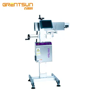 Máquina de codificação a laser CO2 para sorvete, impressora online com data de validade, código de lote, para sacos plásticos, cabo, fio, garrafa PET