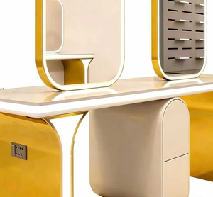 Nouveau Miroir de Salon de Coiffure Tendance en Marbre, Spécial Coiffure, pour Coupe, Permanente et Coloration - Product Image 6