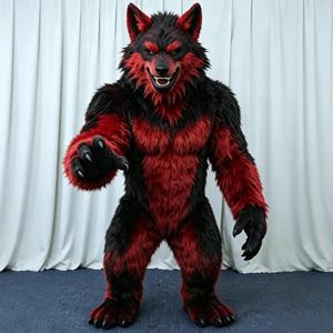 <span class=keywords><strong>Costume</strong></span> de mascotte en mousse personnalisé Leehom, 2 m, rouge, <span class=keywords><strong>costume</strong></span> de <span class=keywords><strong>loup</strong></span>-<span class=keywords><strong>garou</strong></span> pour la publicité de marque et les spectacles - Product Image 1