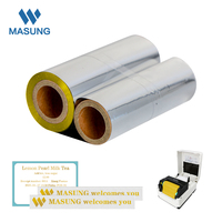 MASUNG 110mm 100m Pita Transfer Termal Emas untuk Printer Label Gulungan Pita Emas Metalik Premium