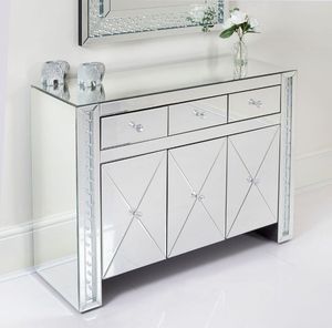 Schiacciare diamante mobili soggiorno mobili 6 cassetti mobile ad angolo credenza a specchio comò - Product Image 6