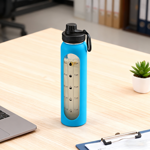 Bouteilles d'eau <span class=keywords><strong>en</strong></span> <span class=keywords><strong>verre</strong></span> avec <span class=keywords><strong>paille</strong></span>, manchon <span class=keywords><strong>en</strong></span> silicone anti-fuite de 32 oz, pour gobelet isotherme à eau chaude bouillante - Product Image 4