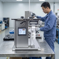 Machine d'étiquetage électrique numérique avec moteur et PLC pour l'étiquetage des coins des boîtes et cartons des petites entreprises, autocollants en papier