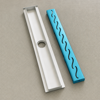 Receveur de douche à profil bas 1200x800 en résine de pierre antidérapant avec drain pour salle de bain