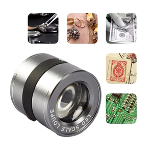 Uv Led Handheld Vergrootglas <span class=keywords><strong>Loupe</strong></span> Met Schaal, 10x W/Schaal Led Verlichte Verlichte Sieraden Vergrootglas - Product Image 1