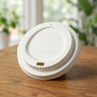 Couvre-gobelets jetables en bagasse de canne à sucre : écologiques, biodégradables, disponibles en diamètres de 80 mm et 90 mm, personnalisables