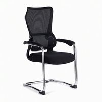 Chaise de bureau ergonomique en maille, chaise de direction de luxe, chaise de conférence simple pour le personnel avec support lombaire