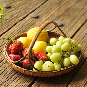 Handmade <b>Bamboo</b> Woven Basket Round Food Storage <b>Container</b> For Kitchen Fruit Plate Snack Organizer Natural Craft Gift - Product Image 2