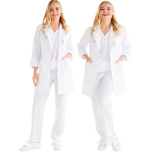 Hospital Médico Enfermería Scrubs Clínica Scrub Sets Tops de manga corta/larga Bata de laboratorio Estilo Doctor Uniformes para salones de belleza - Product Image 5
