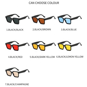 Lunettes de soleil carrées de luxe de haute qualité, logo personnalisé, lunettes de soleil colorées tendance pour hommes et femmes, UV400 - Product Image 3