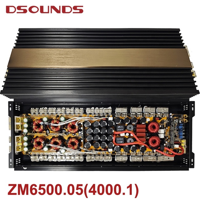 Bass Car Amplifier 6500Wrms at 0.5 Ohm 4000Wrms Power Stable Output Mono Block Car Audio Amplifier for Car Subwoofer
