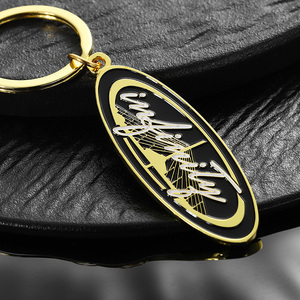 Porte-clés personnalisés en gros, plaqués or, avec lettres et émail <span class=keywords><strong>double</strong></span> face, logo personnalisé pour votre marque - Product Image 3