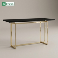 Table console de luxe en acier inoxydable de designer italien avec pieds modernes