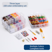 Kits de fil à broder au point de croix JP 150 couleurs boîte de fil à coudre à broder pour les amateurs d'artisanat